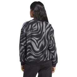 Abstract Allover Animal Print Sweatshirt Black