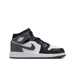 Air Jordan 1 Mid Black White Iron Grey