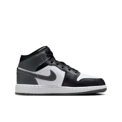 Air Jordan 1 Mid Black White Iron Grey