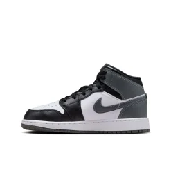 Air Jordan 1 Mid Black White Iron Grey