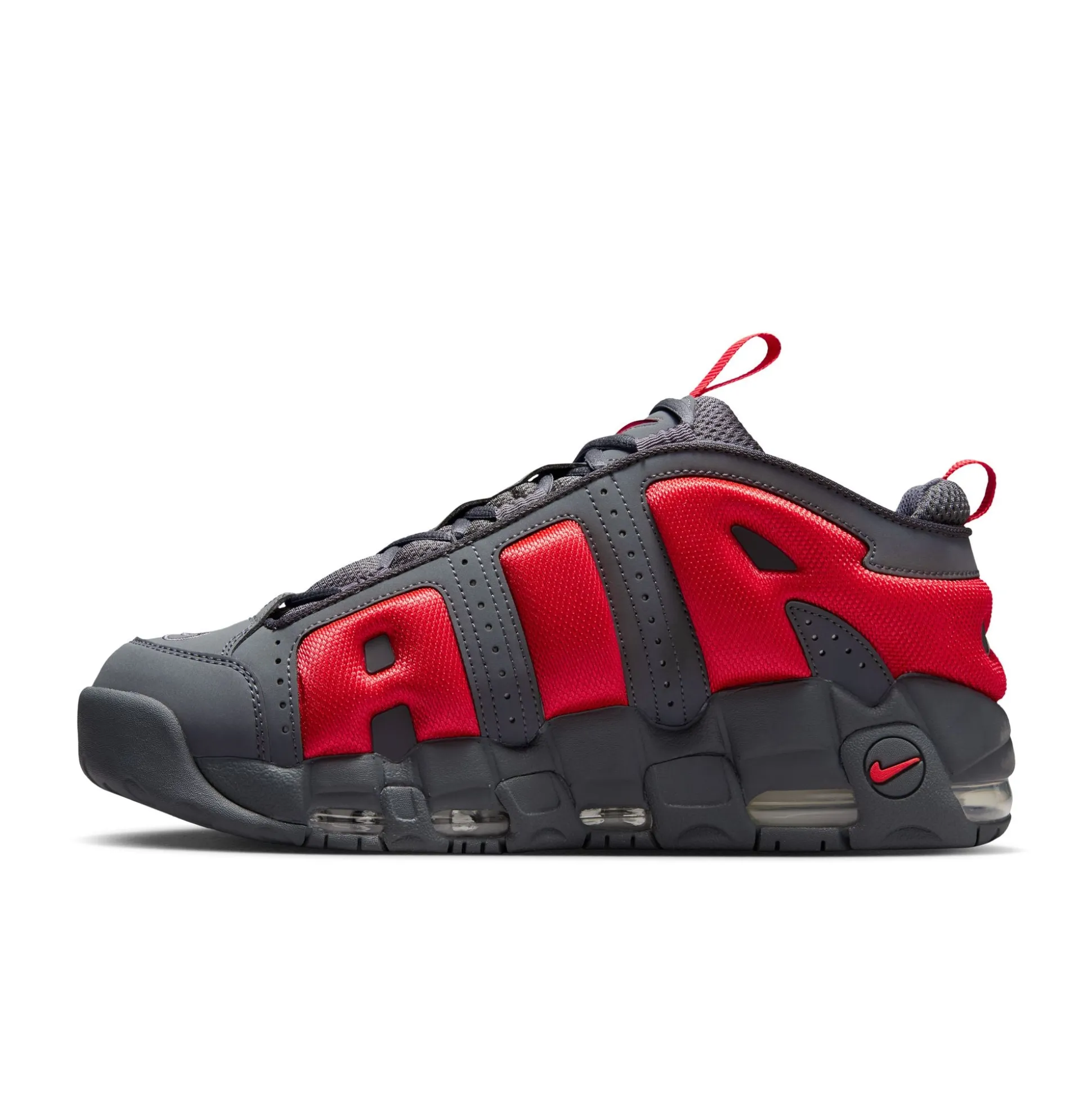 Air More Uptempo Low "Dark Grey & Light Crimson"
