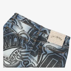 All Over Black Print Jean