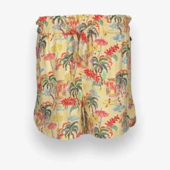 Allover Printed Linen Shorts
