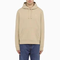 Beige cotton hoodie