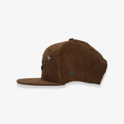 101292-BRWNSD-Men Corduroy Crown 9Fifty Snapback Hat