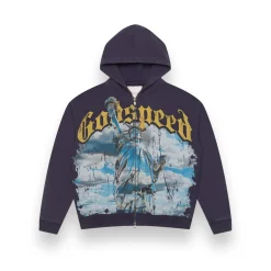 Chrome Liberty Zip Hoodie (Navy)