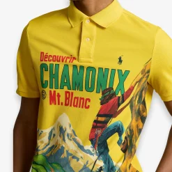 Classic Fit Mesh Graphic Polo Shirt