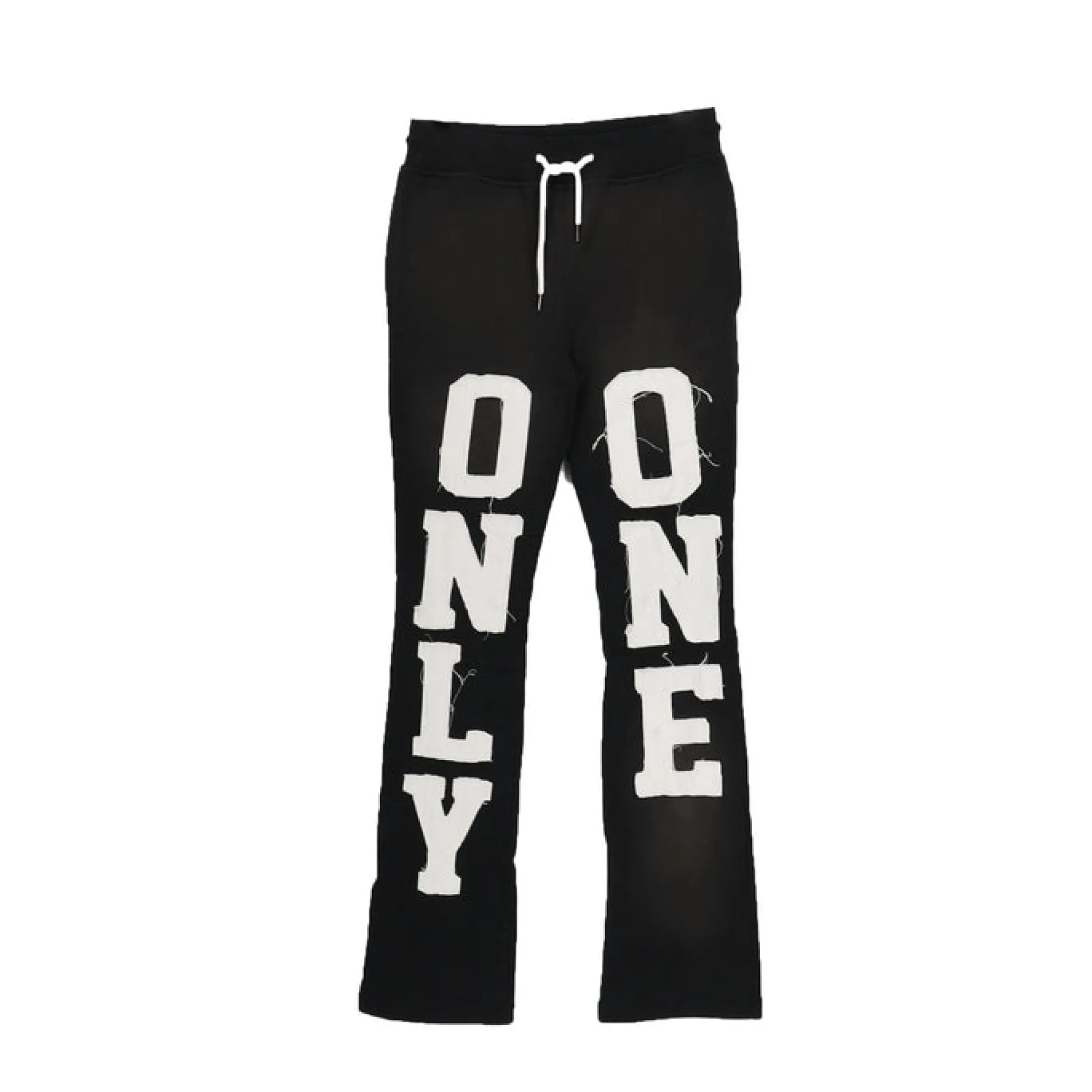 Cut And Sewn Distressed Sweatpant black