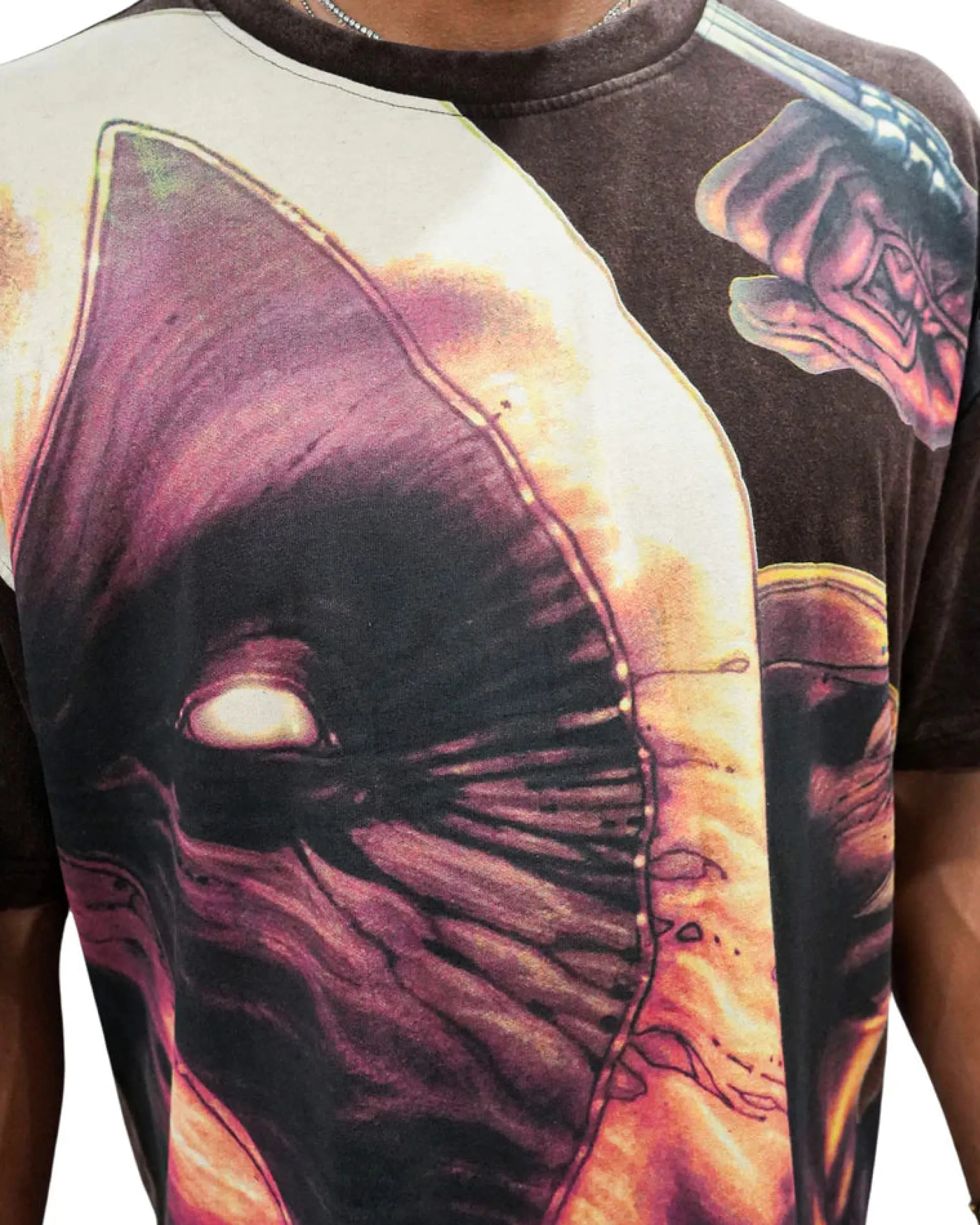 Deadpool x Wolverine - Claws and Chaos Oversized Brown T-Shirt