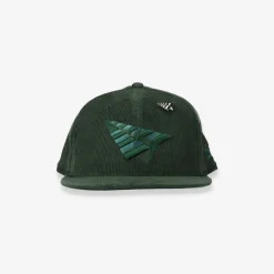 101292-DRKGRN-Men Corduroy Crown 9Fifty Snapback Hat