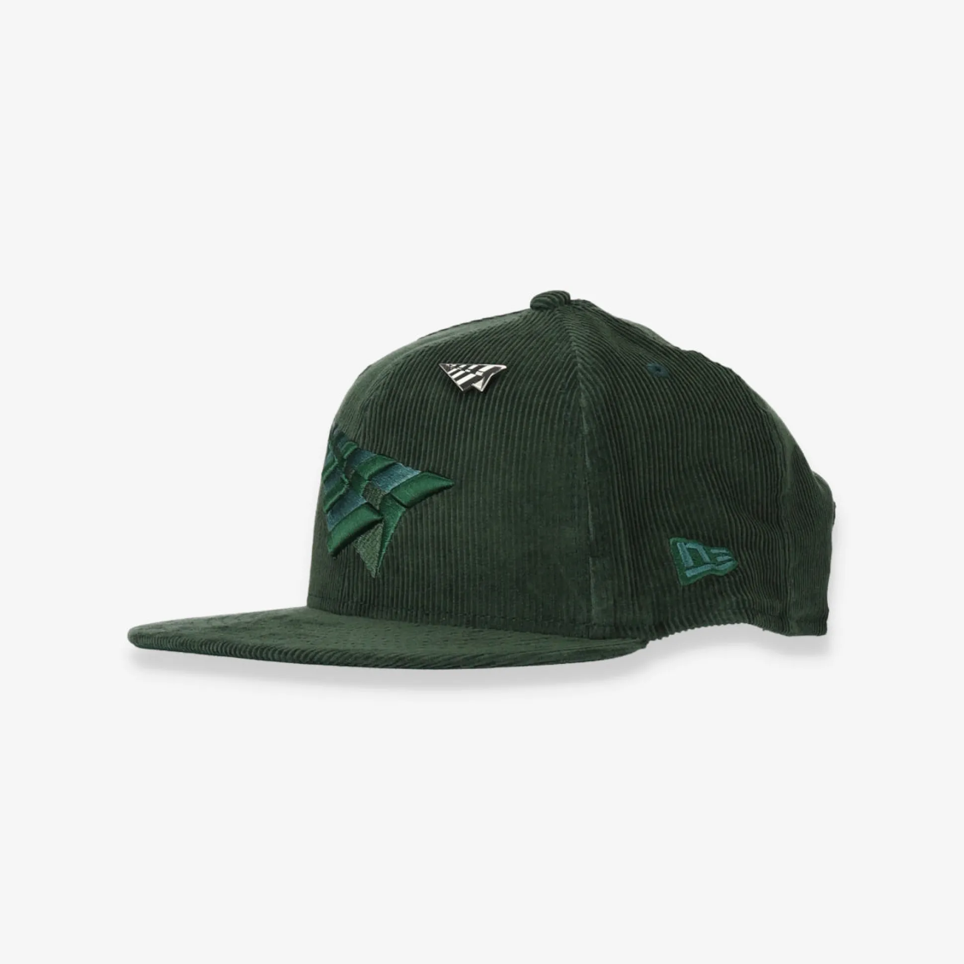101292-DRKGRN-Men Corduroy Crown 9Fifty Snapback Hat