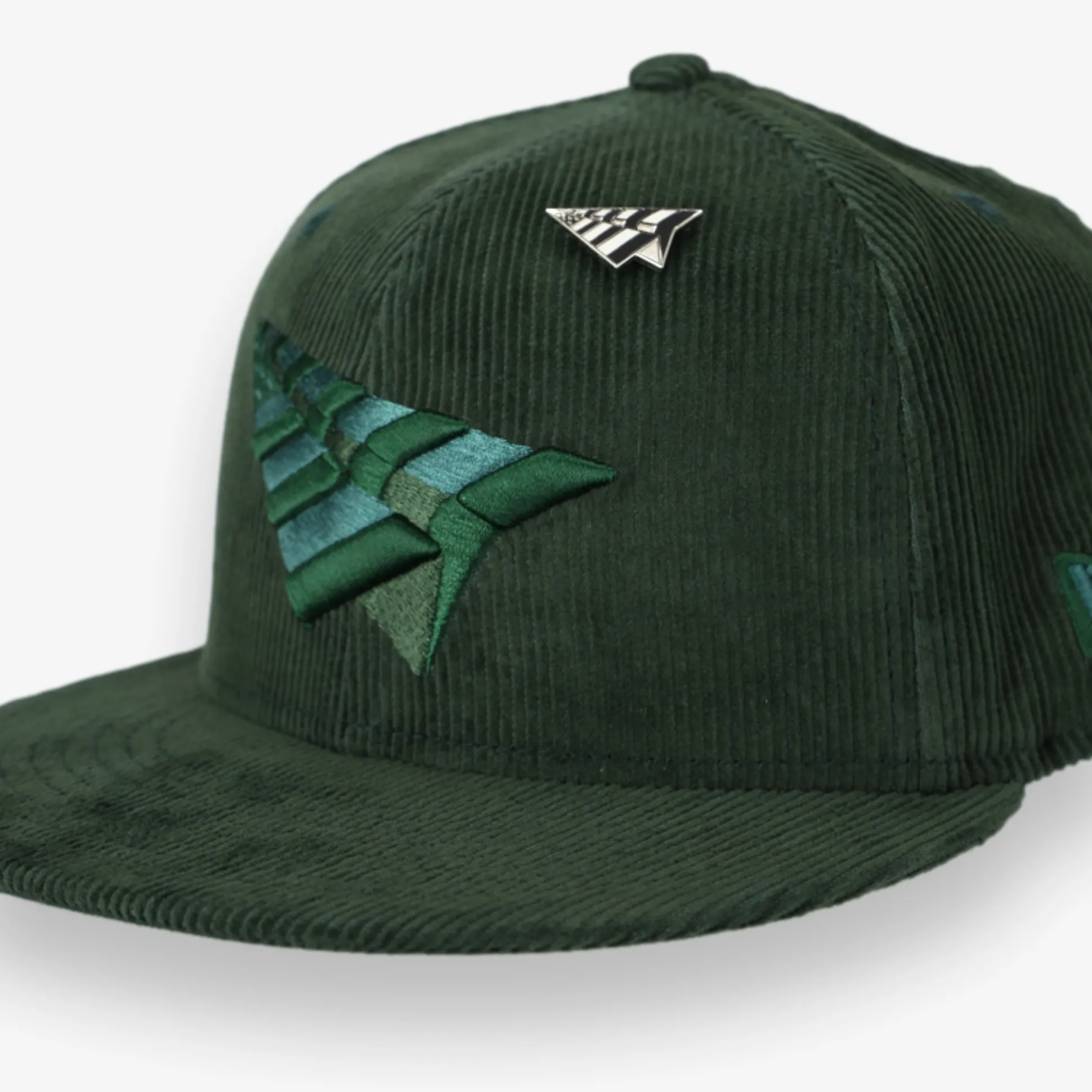 101292-DRKGRN-Men Corduroy Crown 9Fifty Snapback Hat