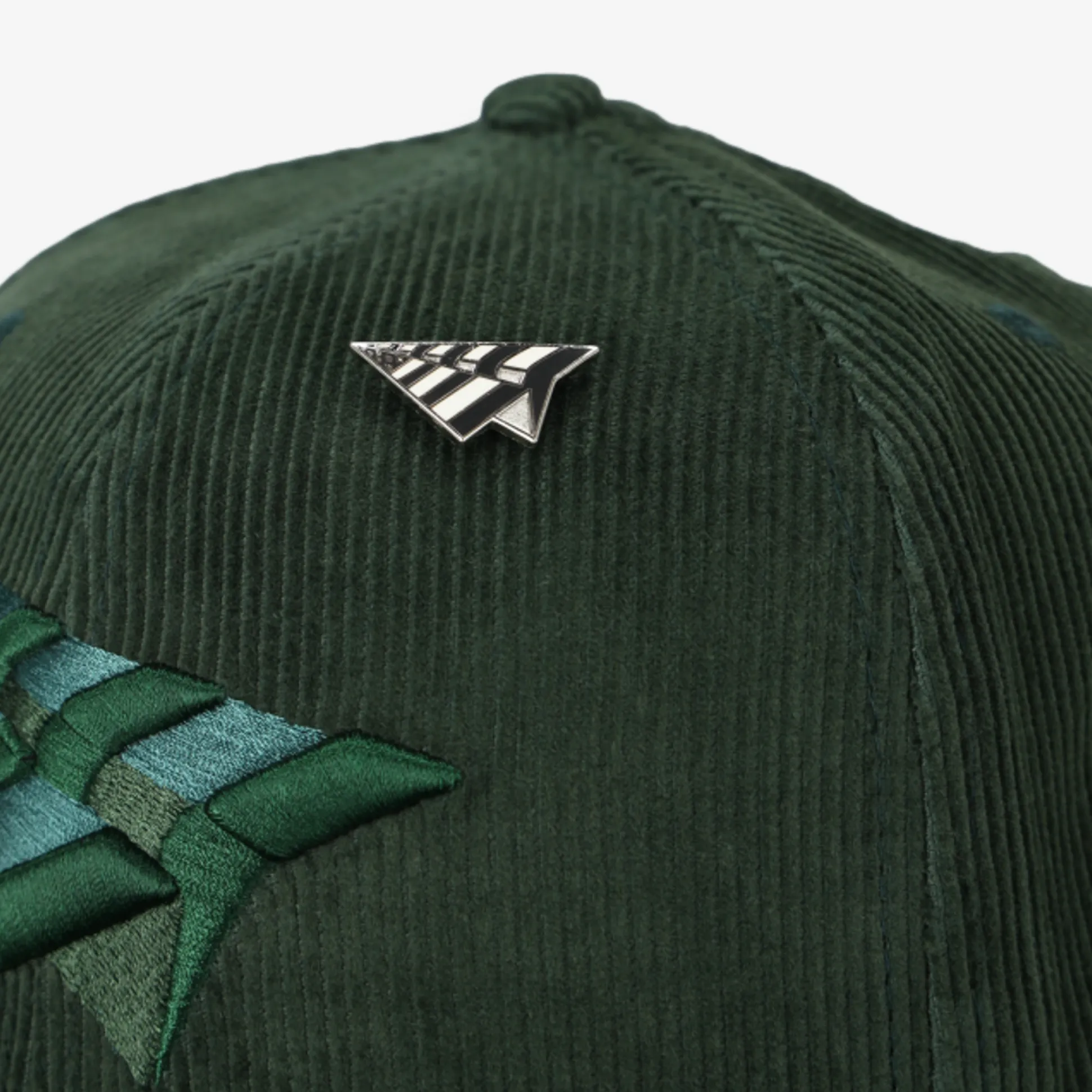 101292-DRKGRN-Men Corduroy Crown 9Fifty Snapback Hat