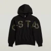 Embro Print Loose Hooded
