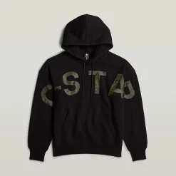 Embro Print Loose Hooded