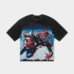 Endzone T Shirt-Black Wash-BLACK
