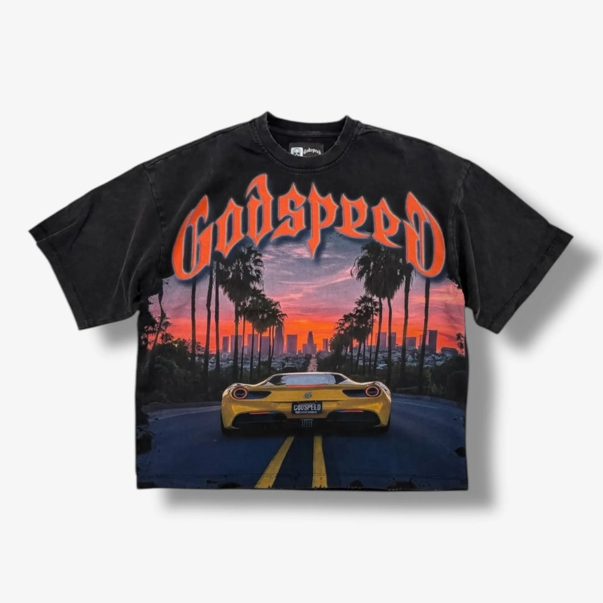 Godspeed Sunset Blvd Tee Grey Wash