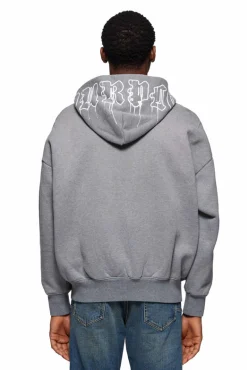 Gothic Wordmark Drip Zip Up Hoodie