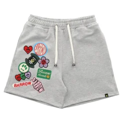 Gray Bermuda Patchwork Shorts