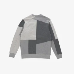 Grey Patchwork Crewneck