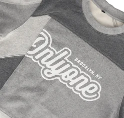 Grey Patchwork Crewneck