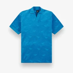 Jacquard Terry Johnny Collar Polo Tee