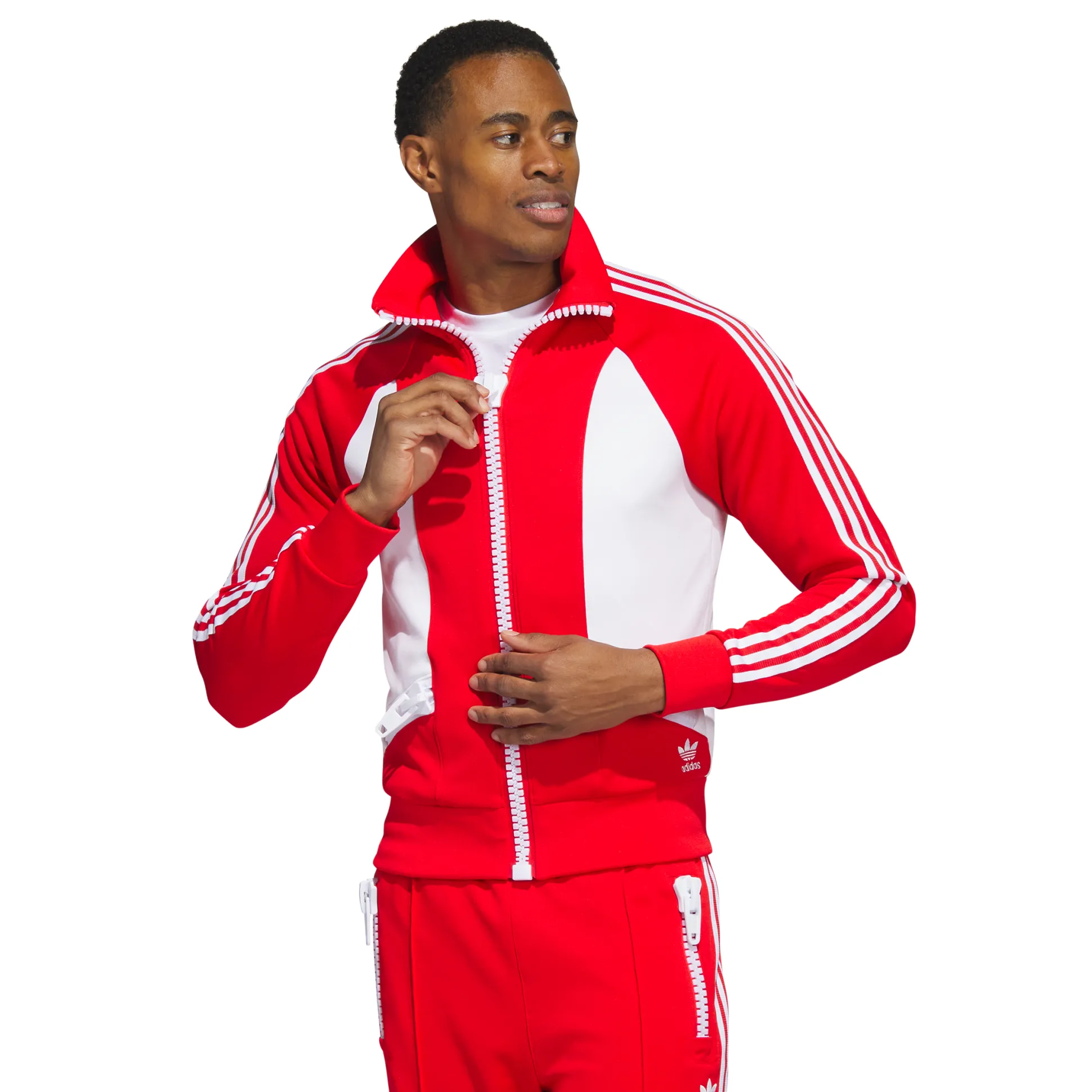 Jeremy Scott Big Zip Jacket Red White