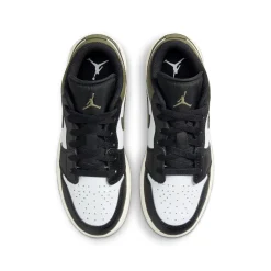 Jordan 1 Low Black Toe Medium Olive GS