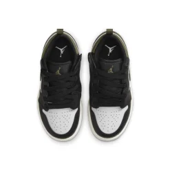 Jordan 1 Low Black Toe Medium Olive PS