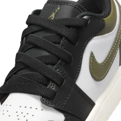 Jordan 1 Low Black Toe Medium Olive PS
