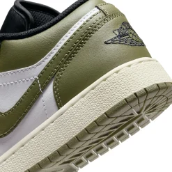 Jordan 1 Low Black Toe Medium Olive GS