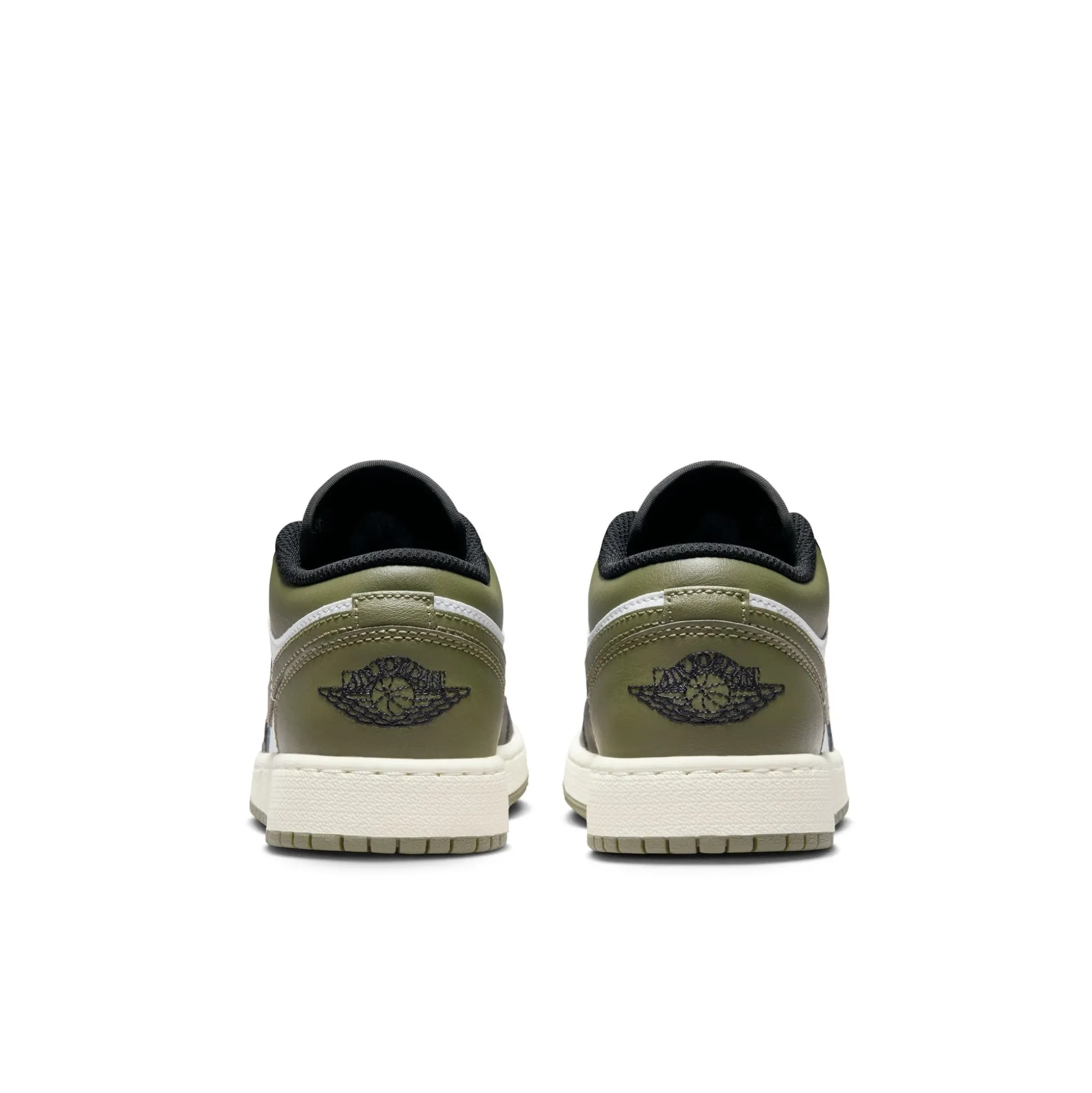 Jordan 1 Low Black Toe Medium Olive GS