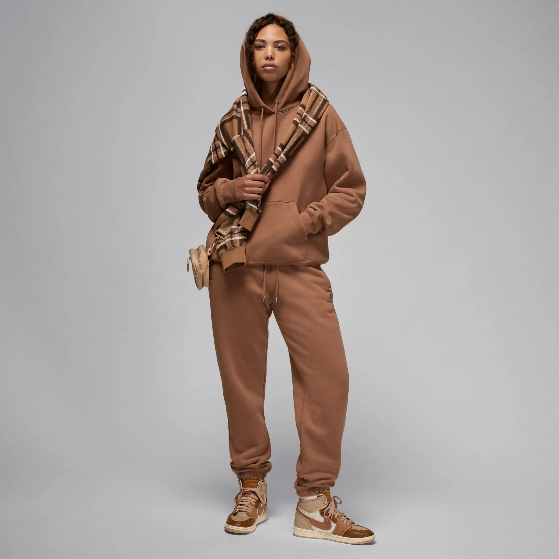 Jordan Flight Fleece Hoodie Brown