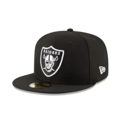 Las Vegas Raiders Black & White 59Fifty Fitted Hat