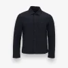 MATEO Vertical Quilted Jacket with Spread Collar