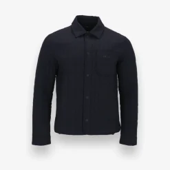 MATEO Vertical Quilted Jacket with Spread Collar