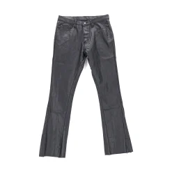 M2022-D510-BLK-Men B447 Waxed Flare Denim
