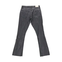 M2022-D510-BLK-Men B447 Waxed Flare Denim