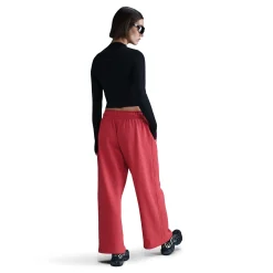 Mid-Rise Oversized Open-Hem French Terry Pants