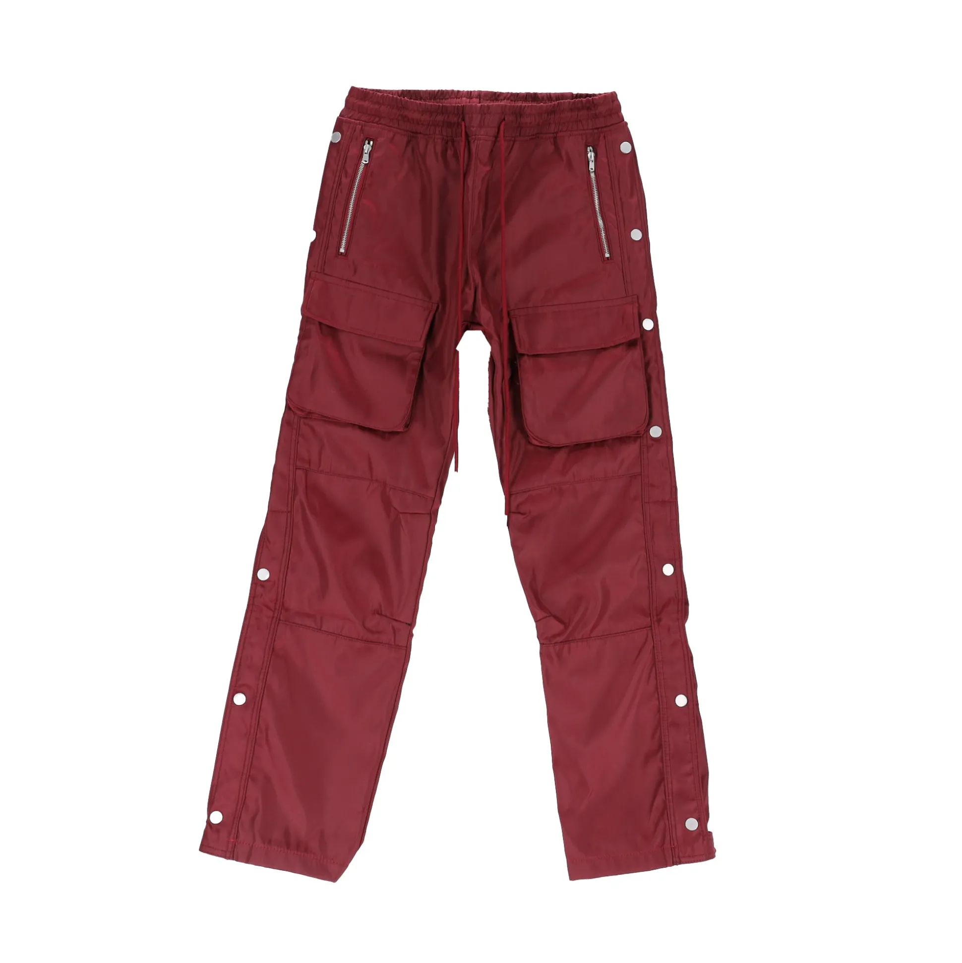 M2024-P532-RED-Men Snap Front Cargo Pants