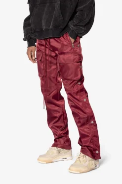 M2024-P532-RED-Men Snap Front Cargo Pants