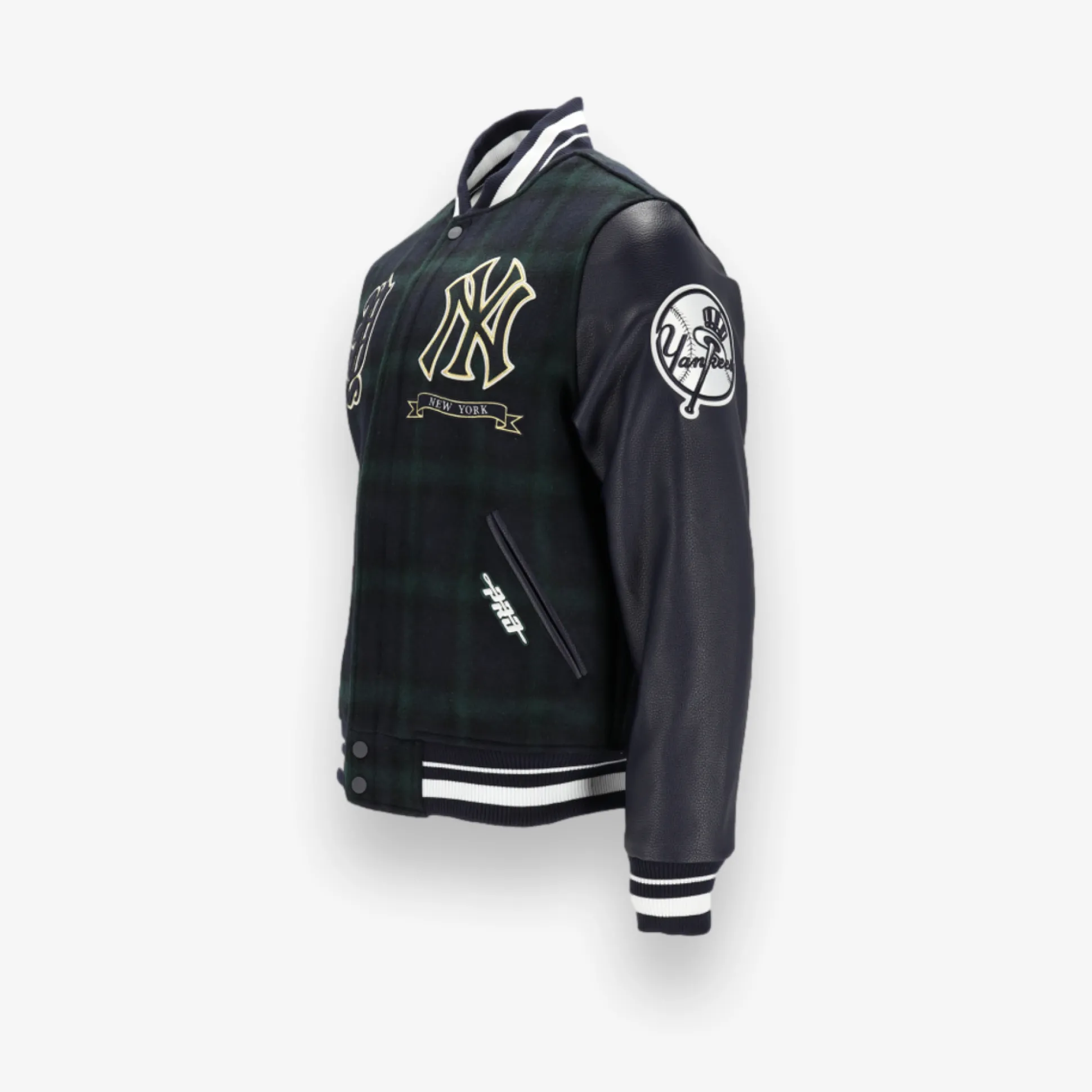 New York Yankees Pro Prep Plaid Wool Varsity Jacket