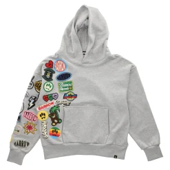 patch-detail Hoodie Grey
