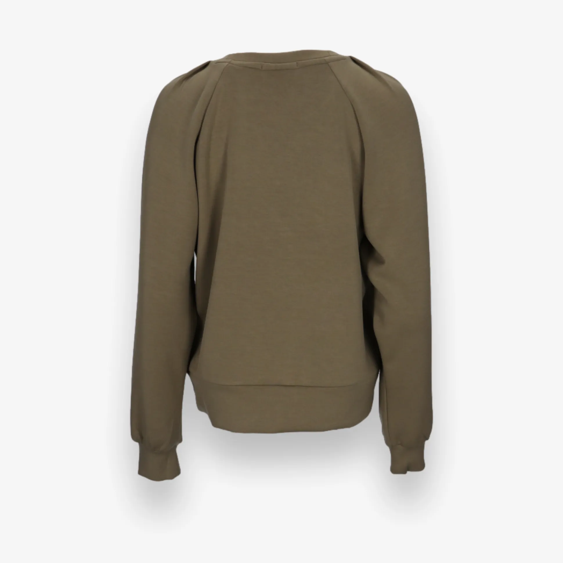 Pleated Shoulder Crewneck Sweatshirt