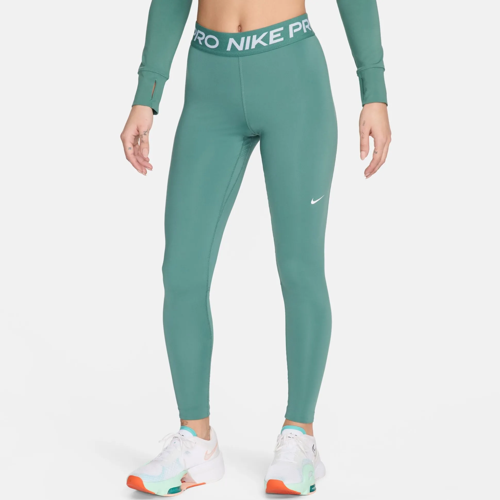 Pro Mid-Rise Mesh-Panelled Leggings