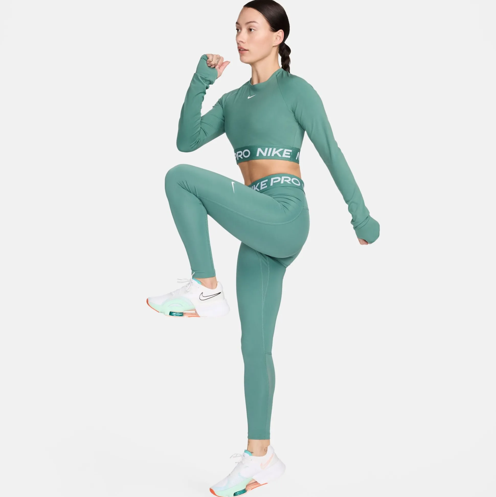 Pro Mid-Rise Mesh-Panelled Leggings