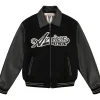 Script Wool Leather Jacket