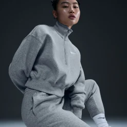 Sportswear Phoenix Fleece Oversized Half-Zip Crop Sweatshirt