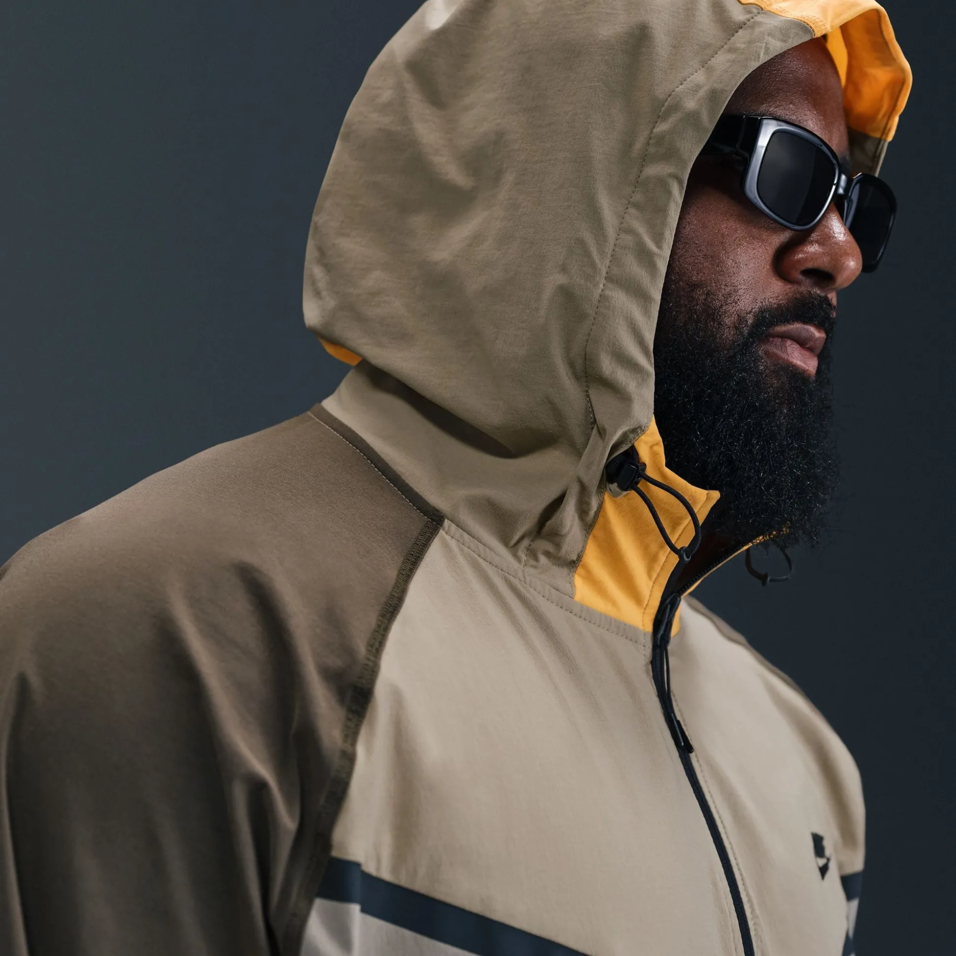 Tech Woven Windrunner Full Zip Jacket Brown