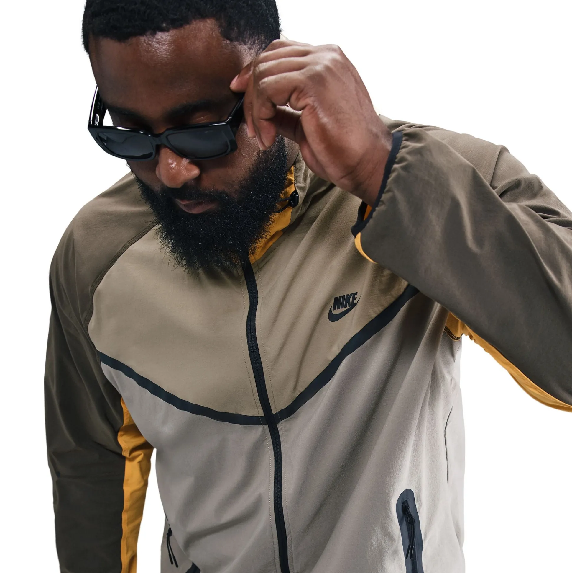 Tech Woven Windrunner Full Zip Jacket Brown